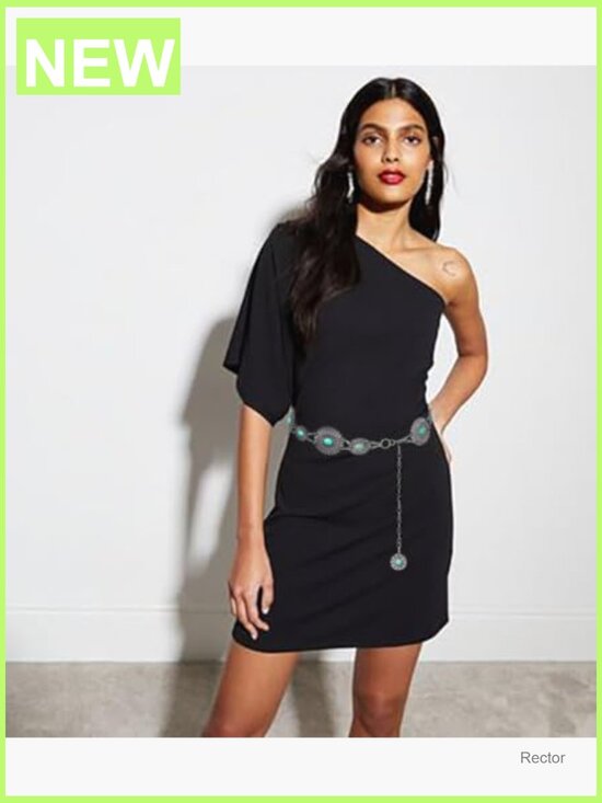 Western Concho Chain Belt Cowgirl Metal Waist Chain Dress Accessory main image 5